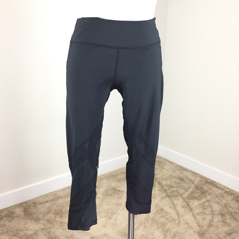 Zella M Capri live in Mesh Panel Workout Athleisur